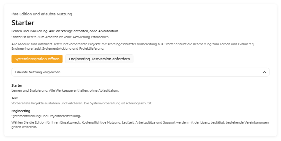 Sprache und Design auswählen.