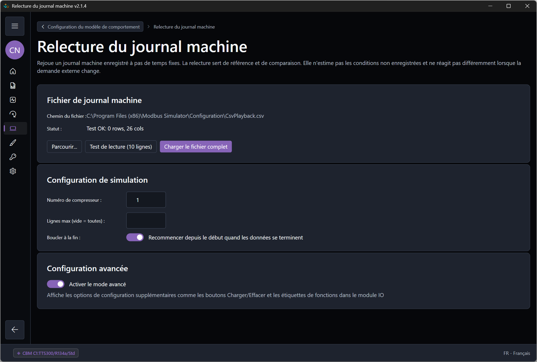 Relecture du journal machine: Captures du workflow 1