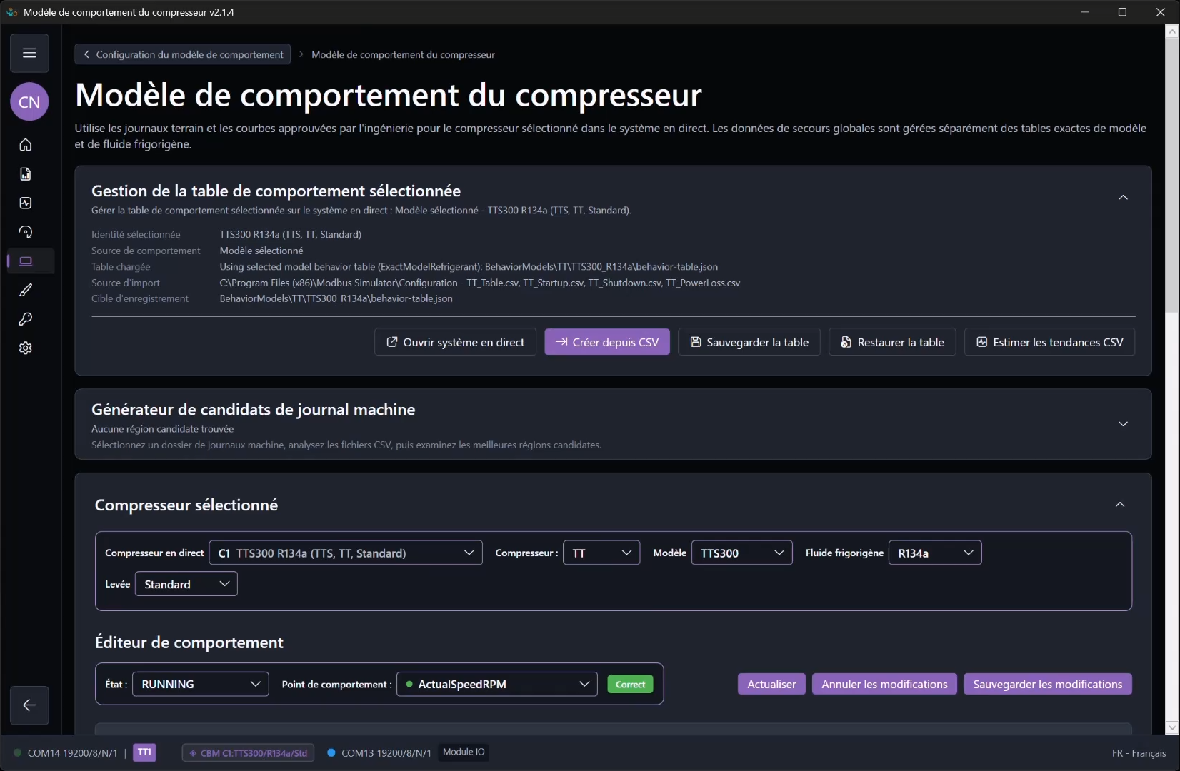 Exemple de paquet de support ModbusSim avec fichiers de rapport, journal, configuration et captures d'écran.