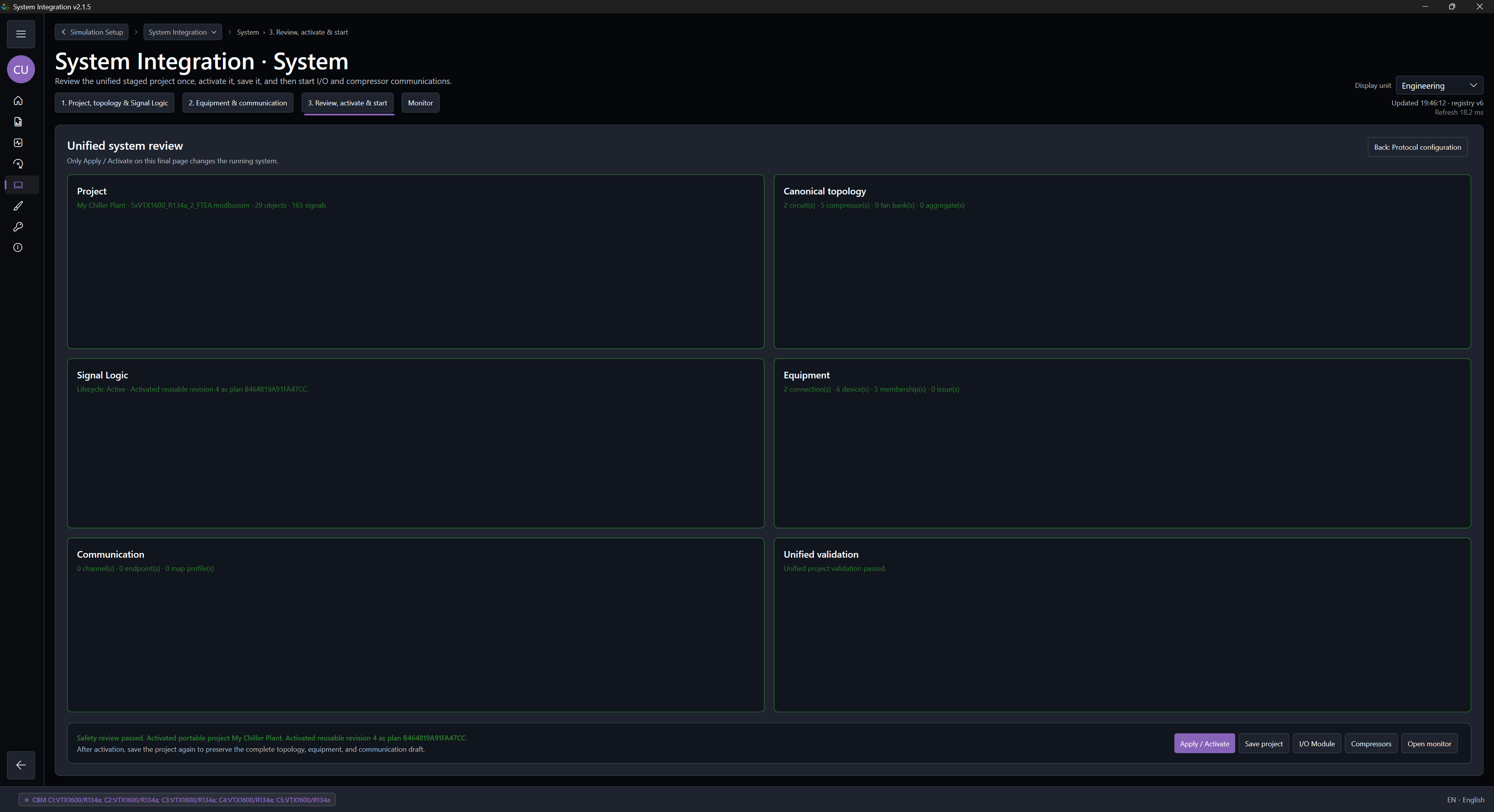 Compile and activate the System project